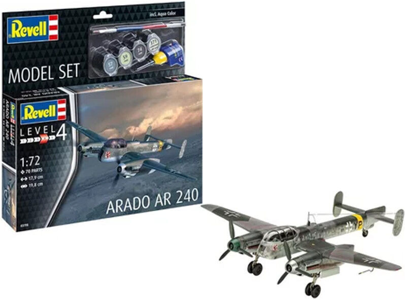 Maquette ARADO AR-240 Avion militaire Level 4 échelle 1:72 - Revell