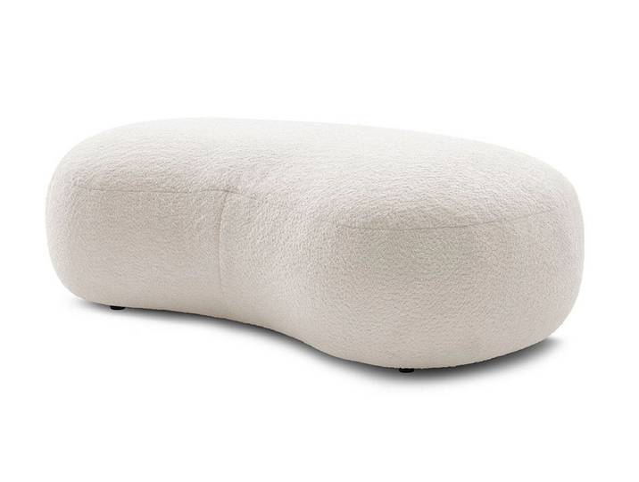 Hocker BOBOCHIC SAINT-GERMAIN 90x147x47cm boucle-stoff weiss