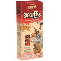 VITAPOL Smakers Kolben Erdbeere für Nagetiere und Kaninchen 2 Stk
