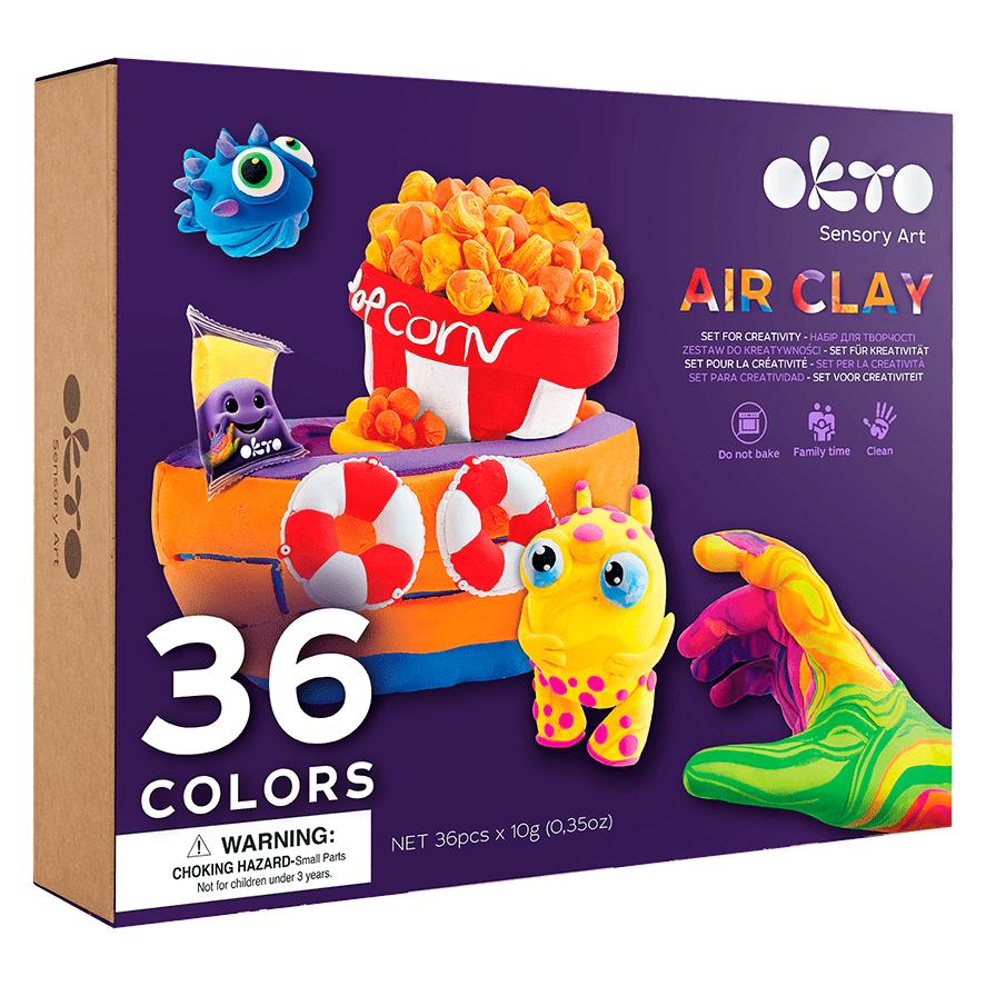 Okto Ein Satz leichter Spielknete, Foamcoline, 36 Farben (70149)