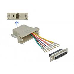 Delock 65600 VGA / RJ45 Adapter [1x D-SUB-Buchse 25pol. - 1x RJ45-Buchse] Grau