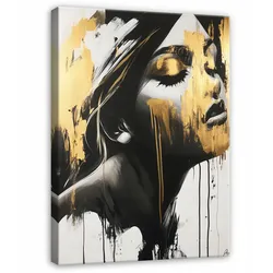 WANDBILDER Modern Abstrakt Frau Leinwand Bilder 60x40