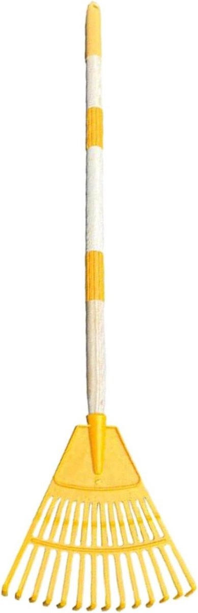 Grashark Bladhark met 14 tanden voor gazononderhoud, ergonomische steel, 50 cm, geel