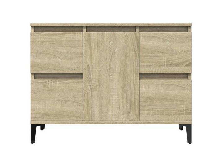 Moderne Armoire d'évier SOLOMOON Meuble-lavabo chêne sonoma 80x33x60 cm bois d'ingénierie MM1725