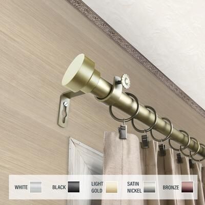 "InStyleDesign Beret Curtain Rod 1"" OD 18-28 inch"
