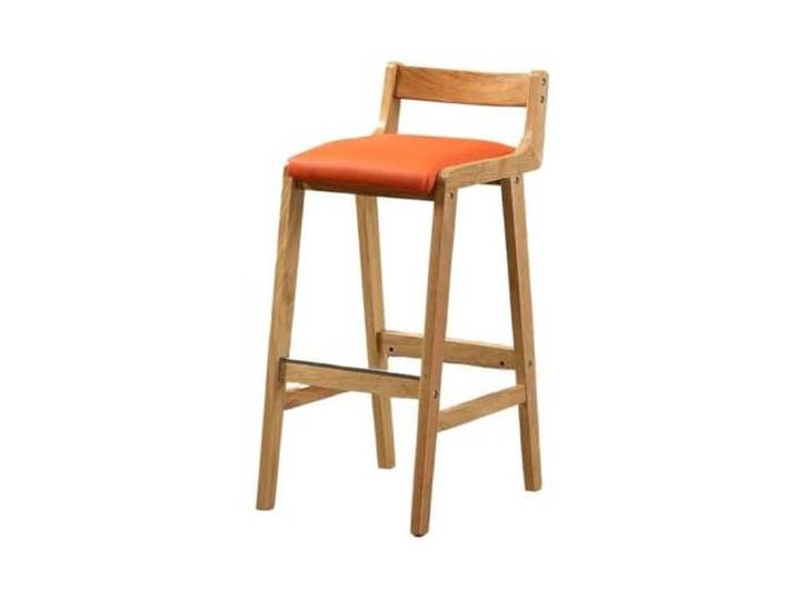 Höhenhocker Restaurant-Hocker, Stuhl, Barhocker aus massivem Holz(Orange)