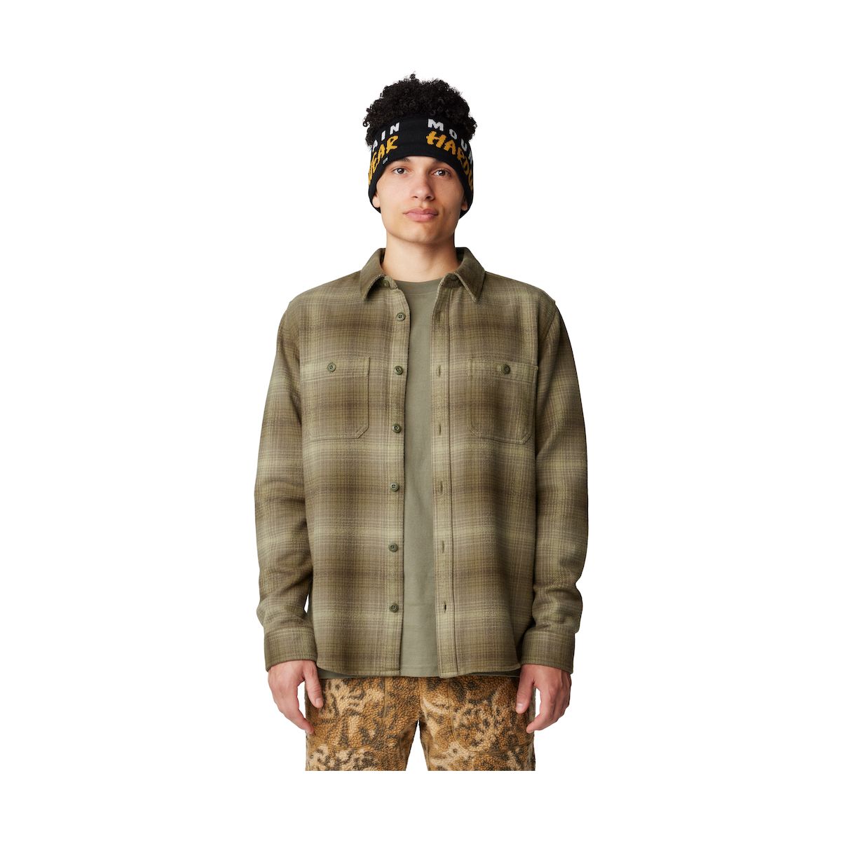 Mountain Hardwear Plusher Long Sleeve Shirt dark pine ombre buffalo check print (320) M 191599-320-M