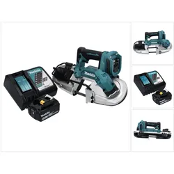 Makita, Dekupiersäge + Bandsäge, DPB 183 RG1 Akku Bandsäge 18 V 66 mm Brushless + 1x Akku 6,0 Ah + Ladegerät (Bandsäge)