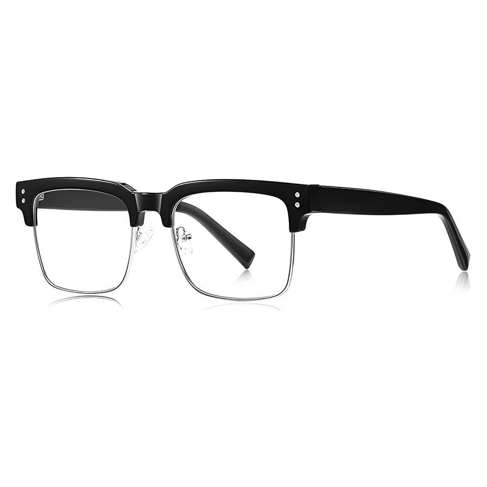 Techsuit - Anti-Blue Light Glasses Reflex PC (2205) - for Women, Square - Black / Silver (70451401)
