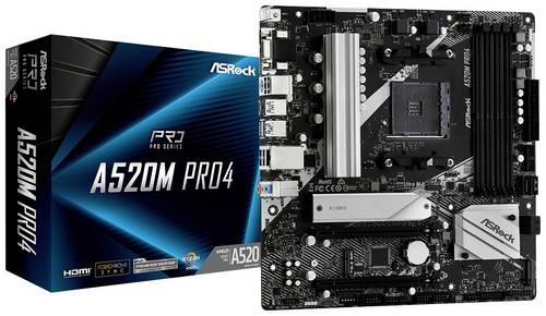 ASRock A520M Pro4 Mainboard Sockel (PC) AMD AM4 Formfaktor (Details) Micro-ATX