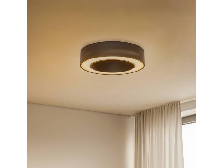BRUMBERG LED Deckenleuchte Biro Circle, dimmbar, schwarz, Aluminium, Modern