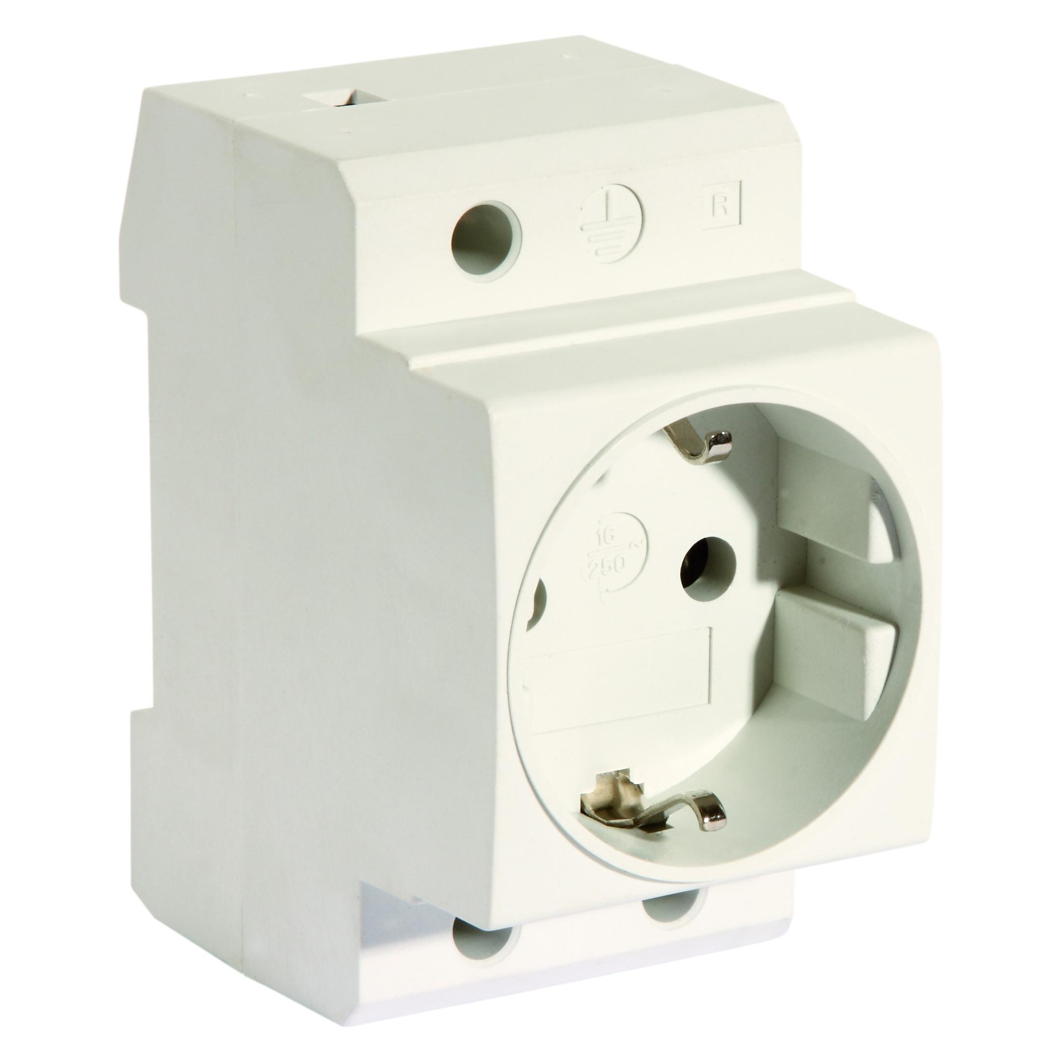 Pollmann Verteiler-Einbausteckdose Tragschienen-Steckdose 250VAC 16A (6334787)