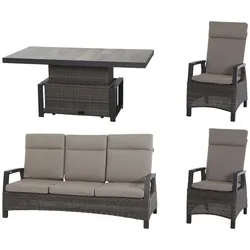 Loungegarnitur Corido 4-tlg. Grau
