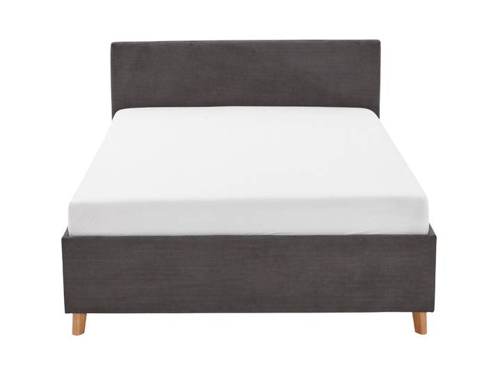 Kinderbett Kobi anthrazit Stoff, Holz 120 x 200 cm - Kinderbett