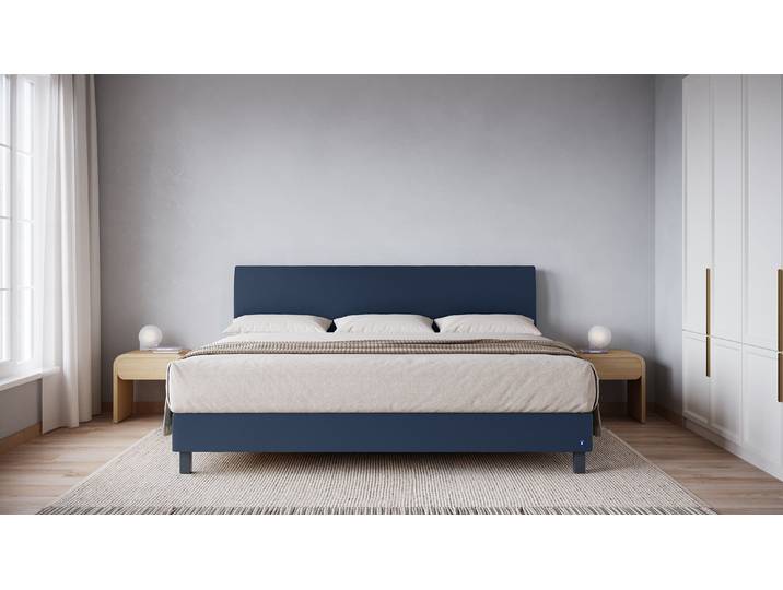 BRUNO Familienbett 240x200cm in Blau XXL Boxspringbett Premium mehrfach ausgezeichnet in Design & Qualität