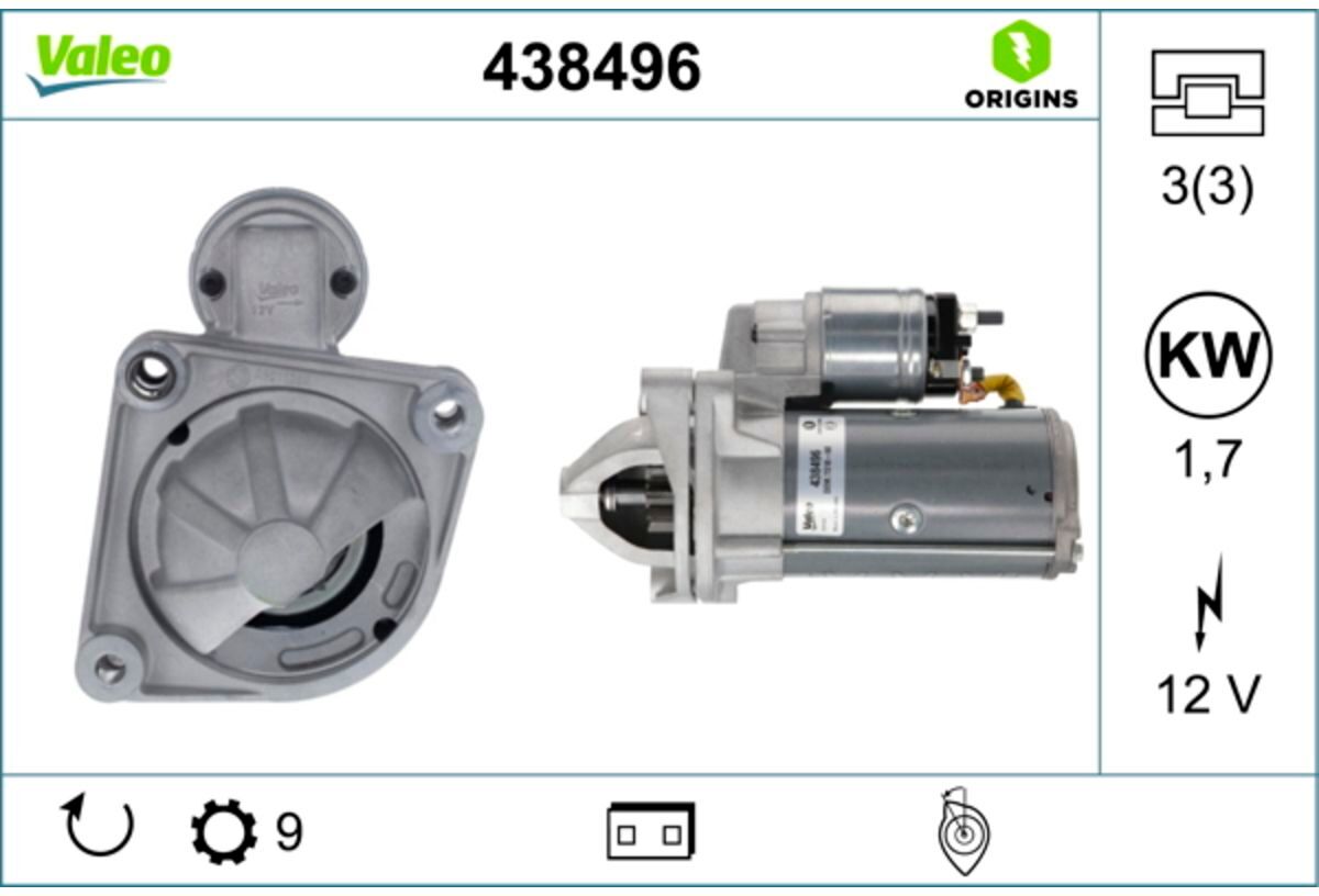 Starter VALEO ORIGINS NEW VALEO 438496