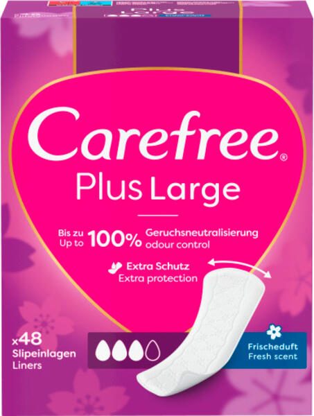 Carefree Slipeinlagen Plus Large mit Frischeduft für Slip, 48 St. 5284248001