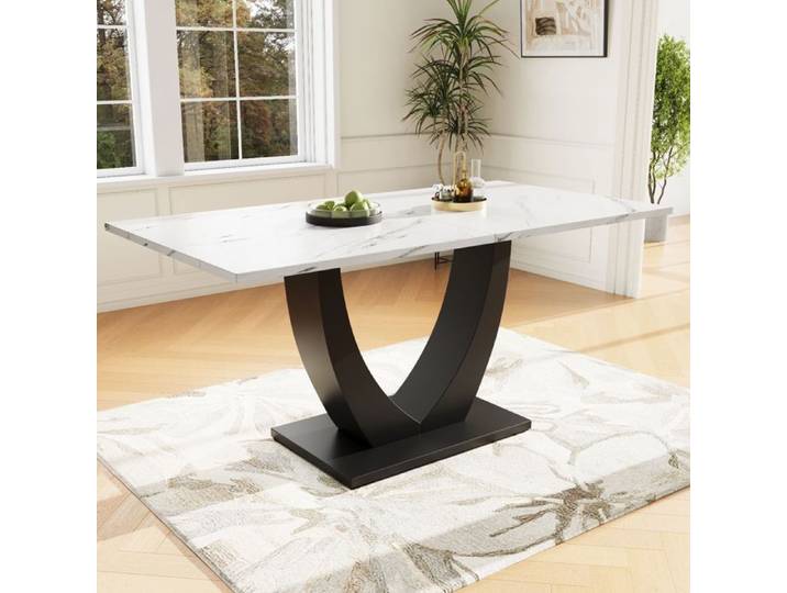 Ensemble table et 4 chaises de salle à manger design moderne
