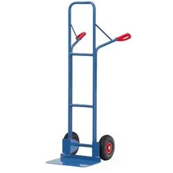 Stahlrohrkarre B1328L, Luftreifen, Tragkraft 300kg - blau