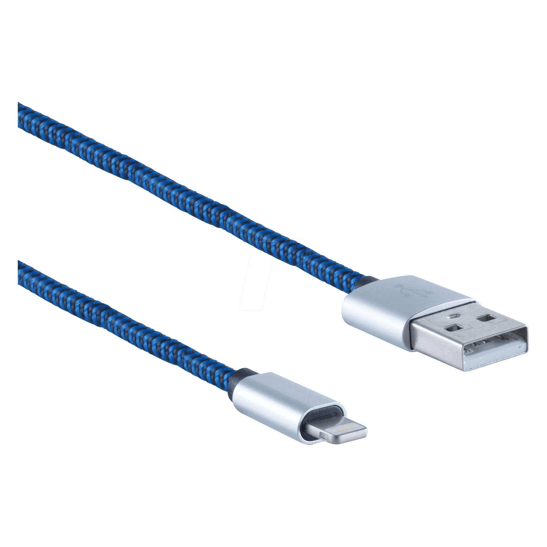 Shiverpeaks BS14-50022 Lightning-Kabel 2 m Blau (2 m, USB 2.0) (BS14-50022)