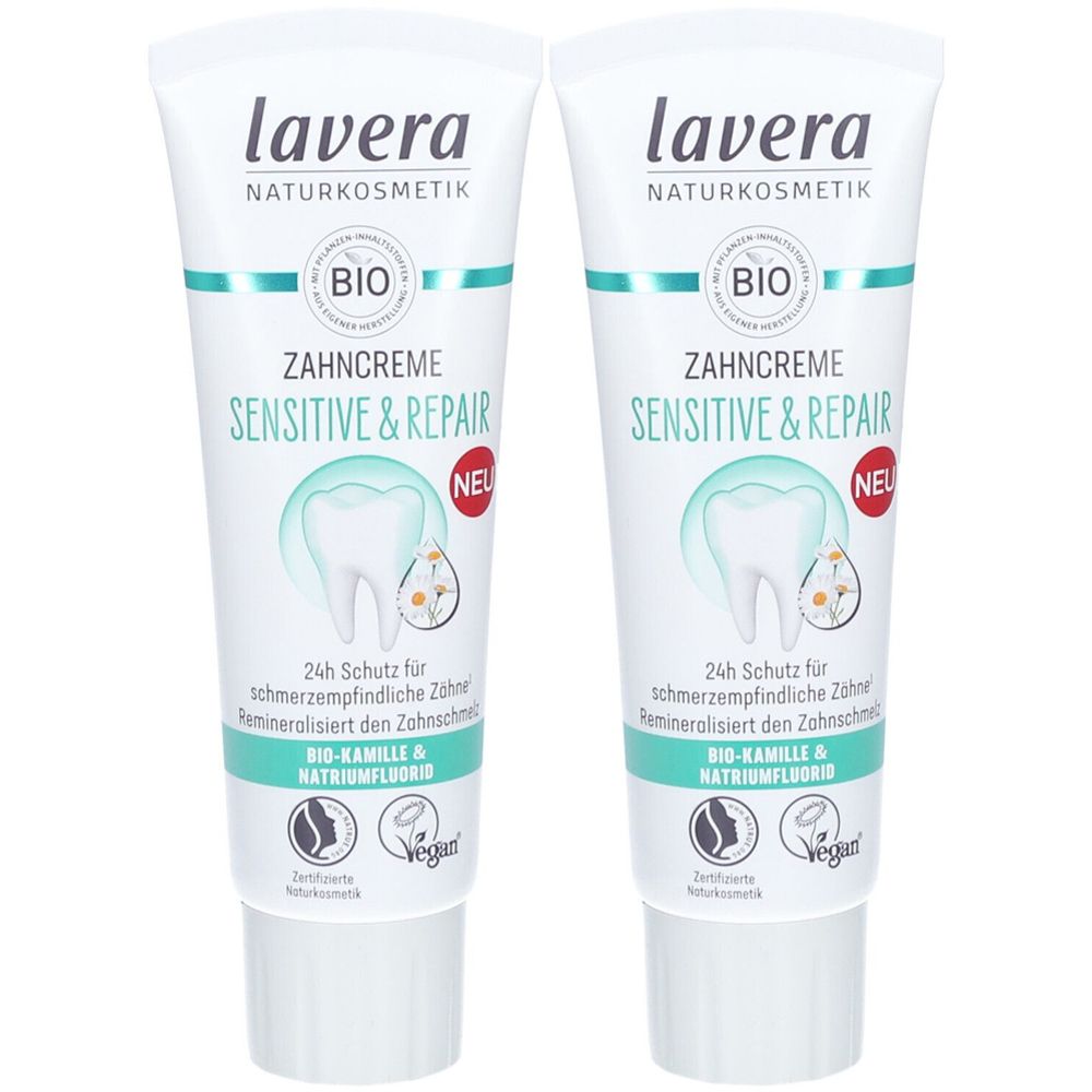 Lavera Zahncreme SEN & REP x2 2x75 ml