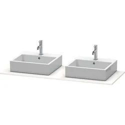 Duravit XSquare Konsole, 2 Ausschnitte, 1400x16x550mm, XS063GB4949, Farbe: Graphit Matt Dekor