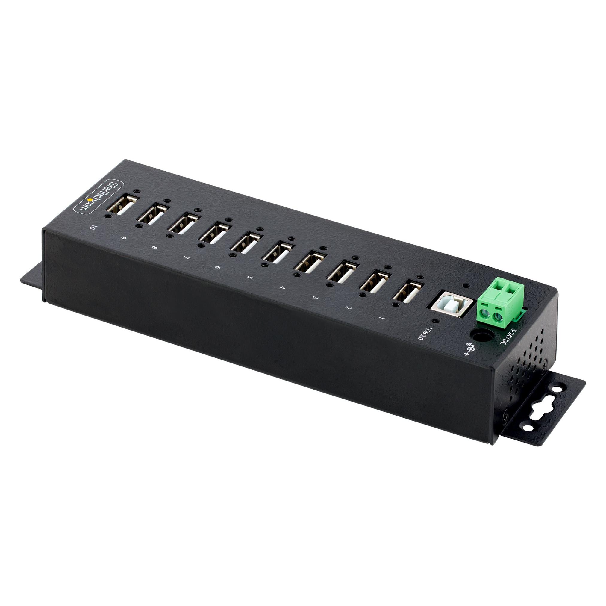 StarTech INDUSTRIAL USB 2.0 HUB (USB-B, 10 Ports) (USB210AIND-USB-A-HUB)