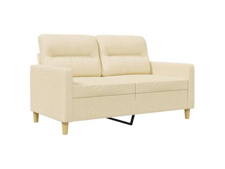 Todiikf 2-Sitzer Sofa Creme 120 cm Polstersofa mit Metallgestell Bequemes Polstercouch Doppelsofa in Creme mit weicher Schaumstoffpolsterung für Wohnzimmer, Schlafzimmer und Büro.