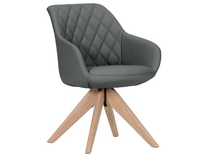 Landscape Armlehnstuhl COOL LEDER, grau, Leder