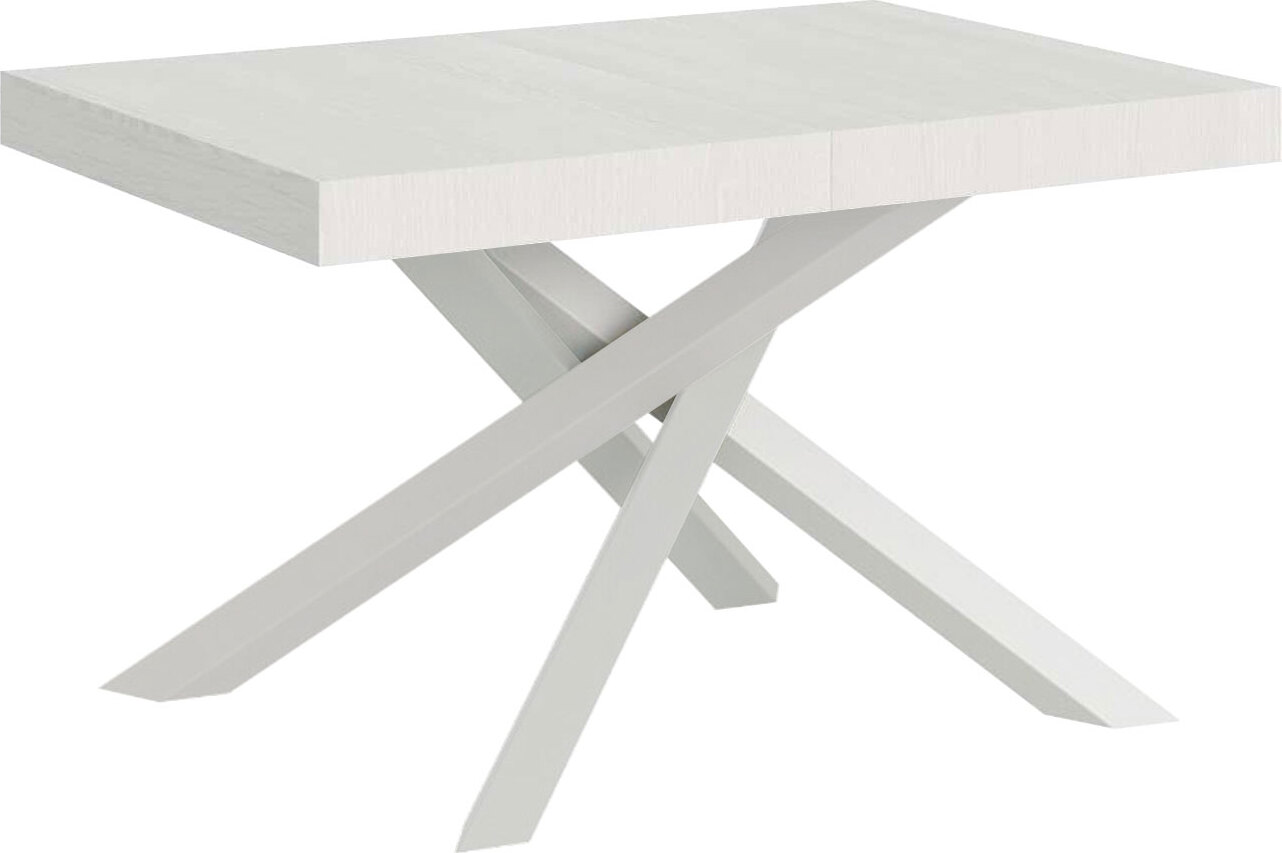ITAMOBY - Ausziehtisch 140/244x90 cm Volantis Esche weiß Tischbeine Weiß