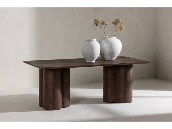Table basse Olivia 60 x 45 x 120cm Marron/Imitation chêne foncé