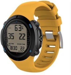 Everyday Crate Suunto D6i Silicone Watch Strap Comfortable Replacement Watch Band For Everyday Wear yellow