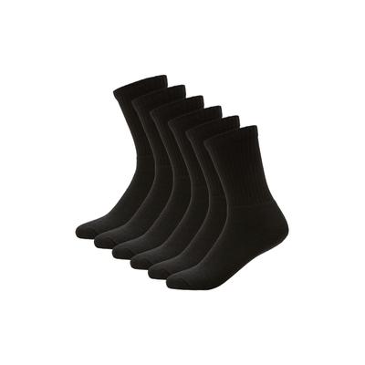 Sportsocken S.OLIVER "essentials", Damen, Gr. 35-38, schwarz, Baumwollmischung, unifarben, normal, Socken Sportsocken, mit normaler Passform, im 6er-Pack, pflegeleicht, formbeständig