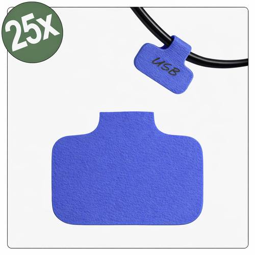 Quadrios 26CA784 26CA784 Kabel-Etikett 40 x 20mm Farbe Beschriftungsfeld: Blau Anzahl Etiketten: 25