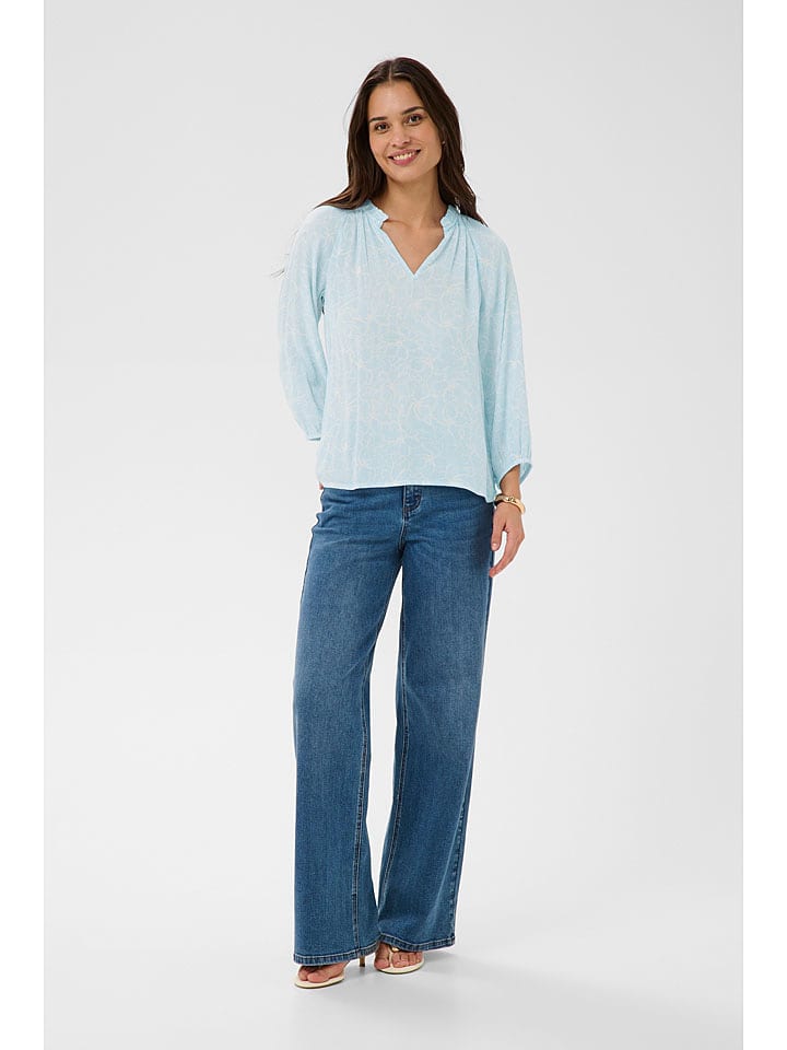 Kaffe Bluse in Hellblau - 34