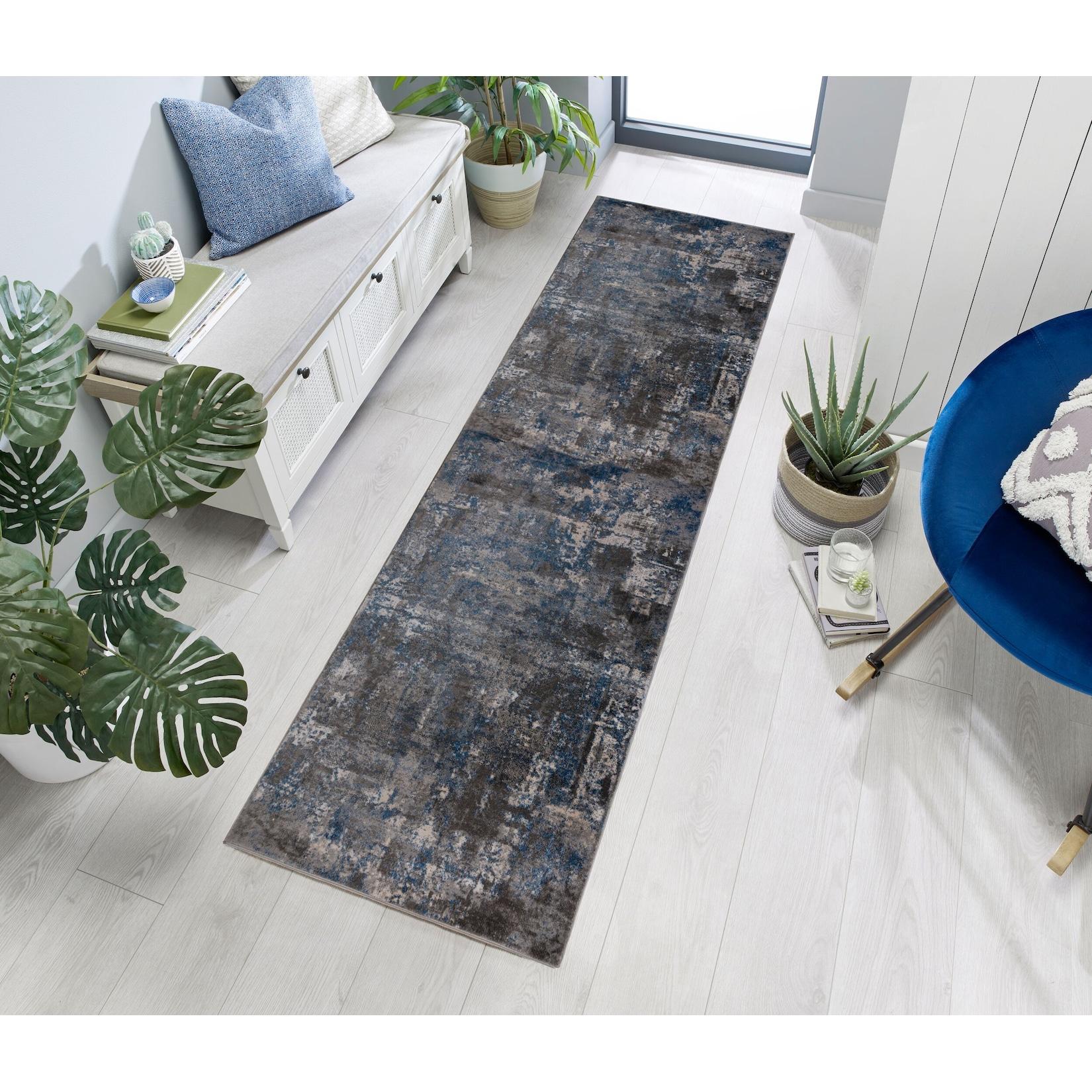 Läufer Jute Blau-Grau 80 x 300 cm - DEE Kadima Design