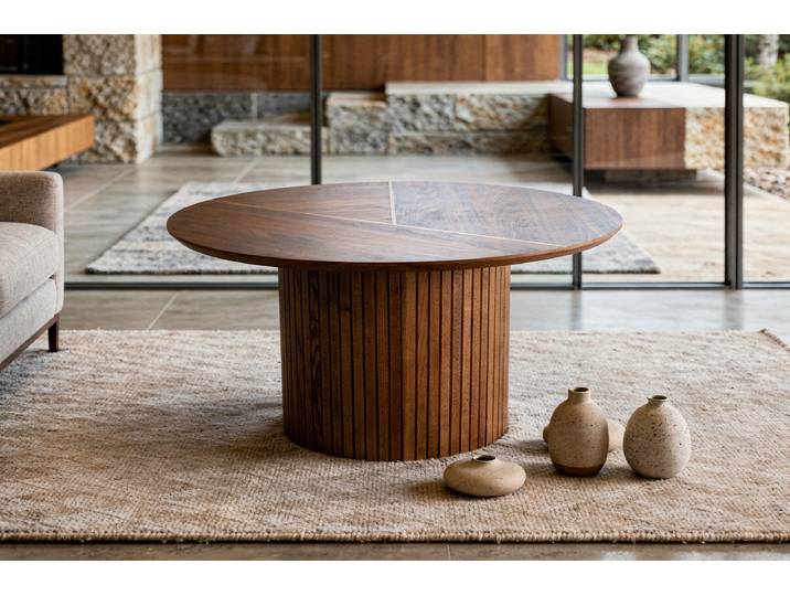 Table basse en bois teinte noyer Ligna