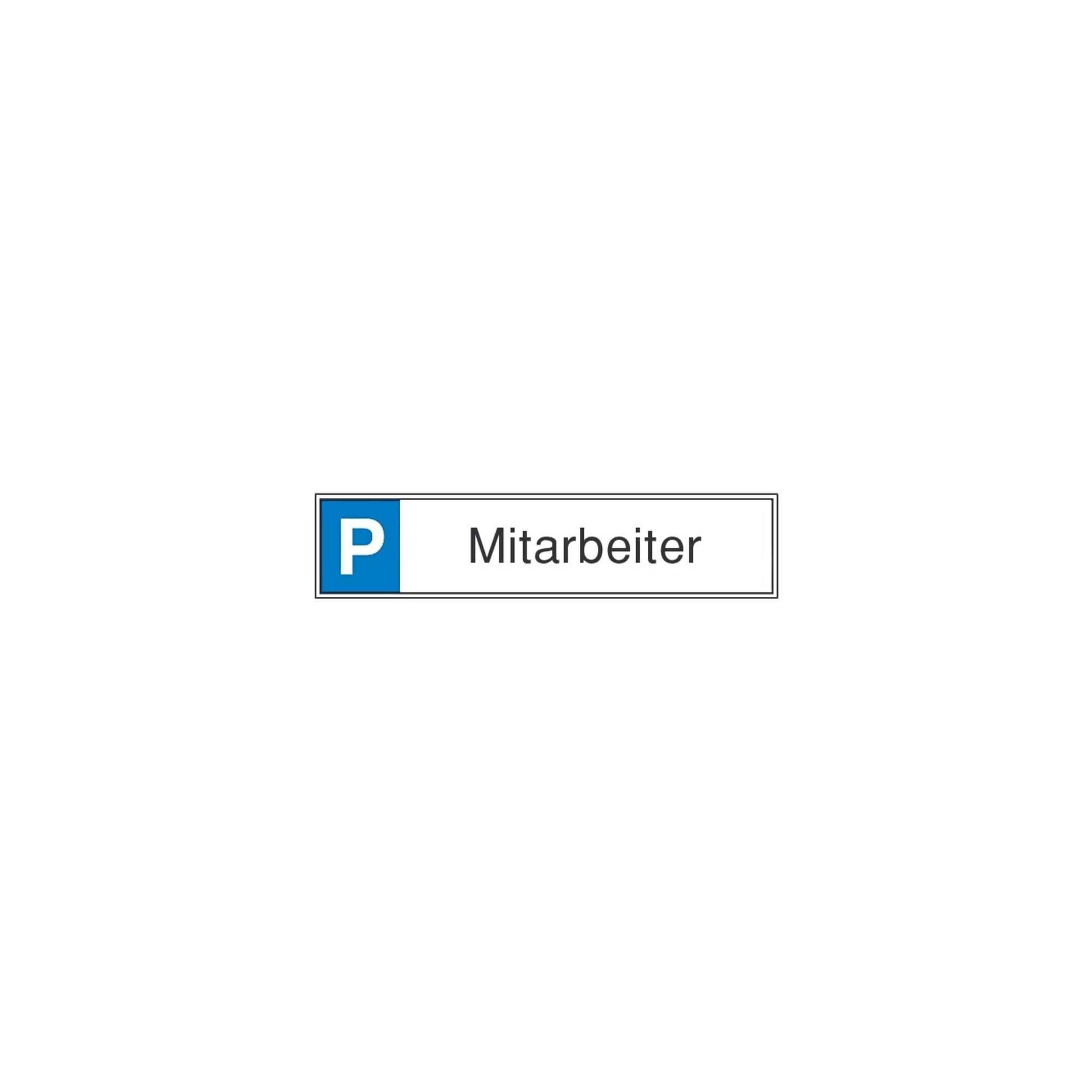 SafetyMarking Parkplatzschild Alu B520xH110 mm Mitarbeiter ; wolk (11.5538)