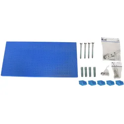 SimonRack Perforierte Metallplatte für Werkzeuge 1200x600 BLAU + 22 Haken + 8 Zubehör