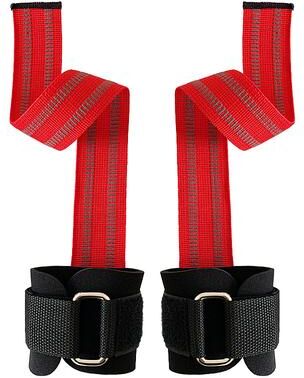 Clever Finds Heavy Duty Lifting Straps Weightlifting Wrist Straps For Deadlifts And Strength Training red