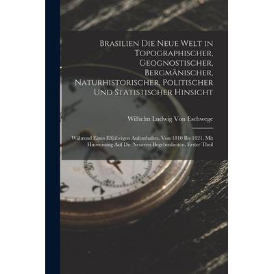 Brasilien Die Neue Welt in Topographischer, Geognostischer, Bergmänischer, Naturhistorischer, Politischer Und Statistischer Hinsicht, Taschenbuch von