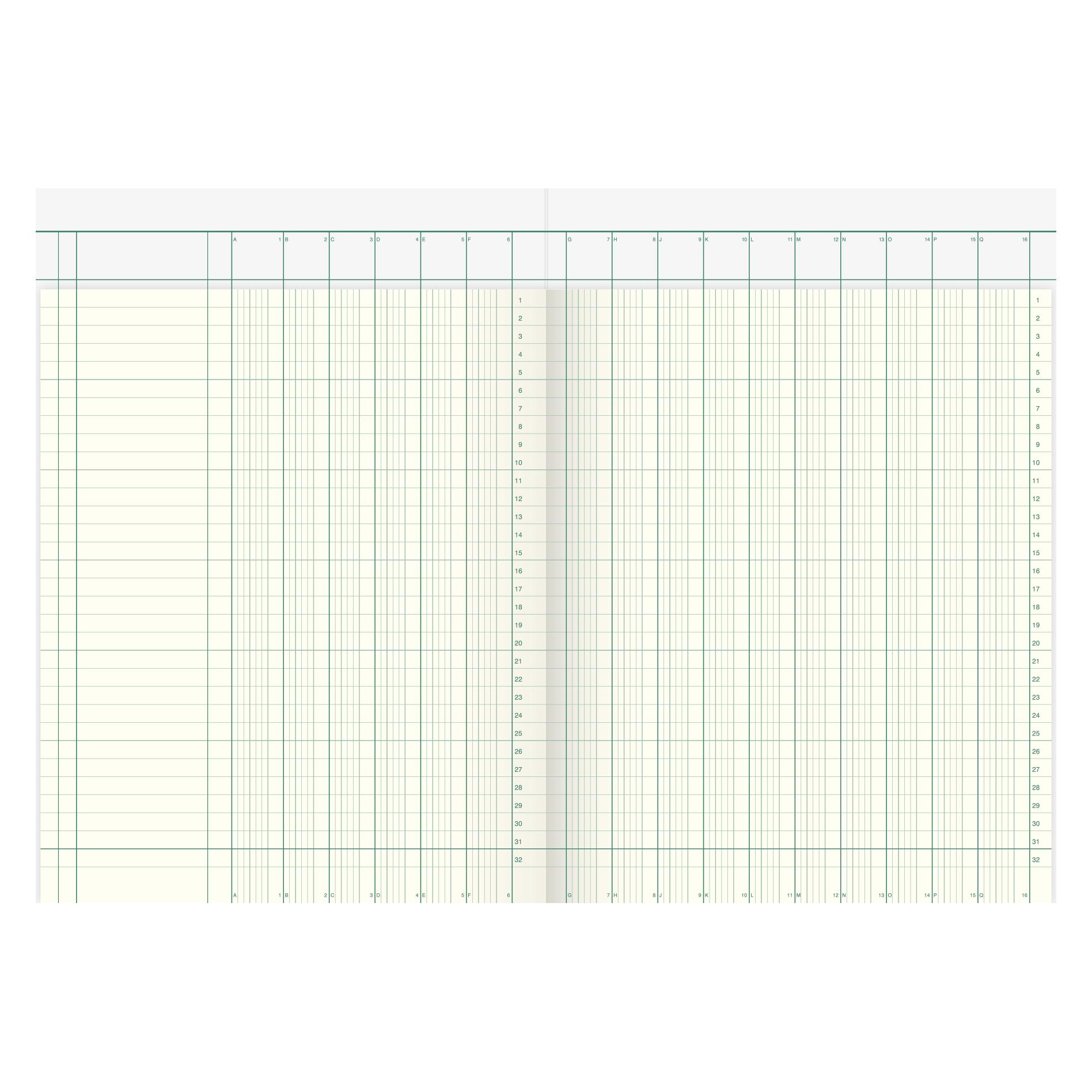 König & Ebhardt Spaltenbuch DIN A4 hellblau/magenta 16 Spalten 40 Bl. (112144400)