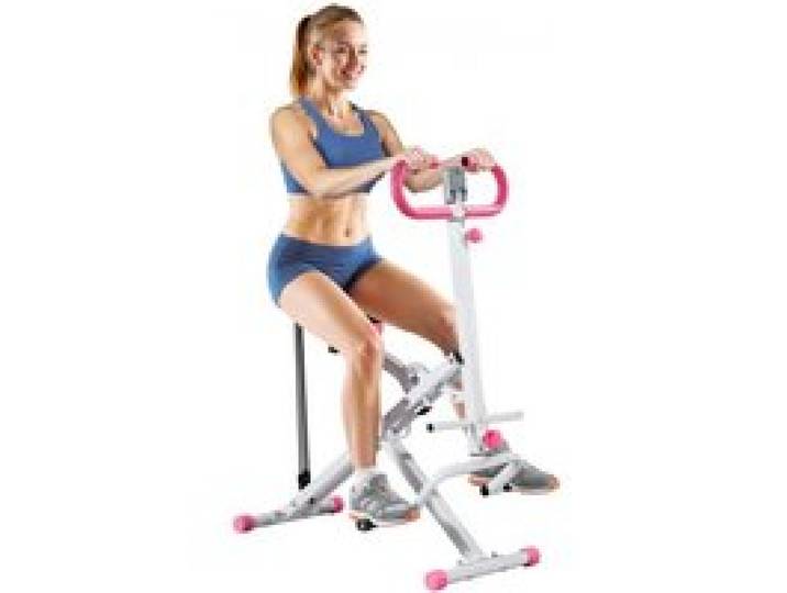 VEVOR Machine à Squats Domestique, Rameur Vertical Pliable pour Squats Profonds, Appareil d'Entraînement des Fessiers et des Jambes, avec 3 Bandes de Résistance, pour Fitness Domicile, Blanc