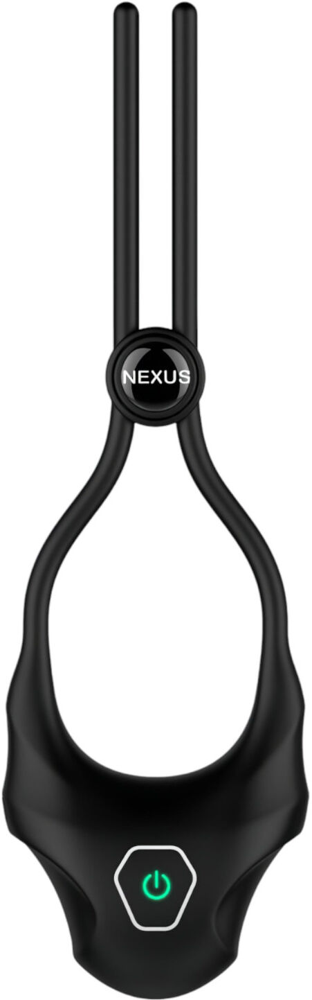 Nexus Forge - Justerbar Vibrerende Penisring - Sort