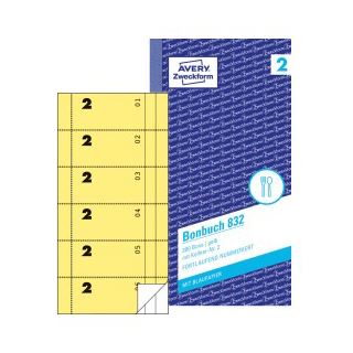 AVERY Zweckform Bonblock 832 01-300, gelb, 1 St.