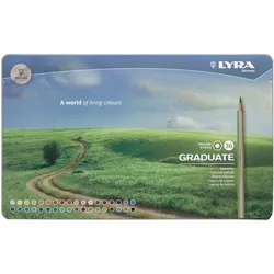 Lyra, Malstifte, Graduate Hex Crayons 3,8mm Metal Box of 36 pcs (36x)
