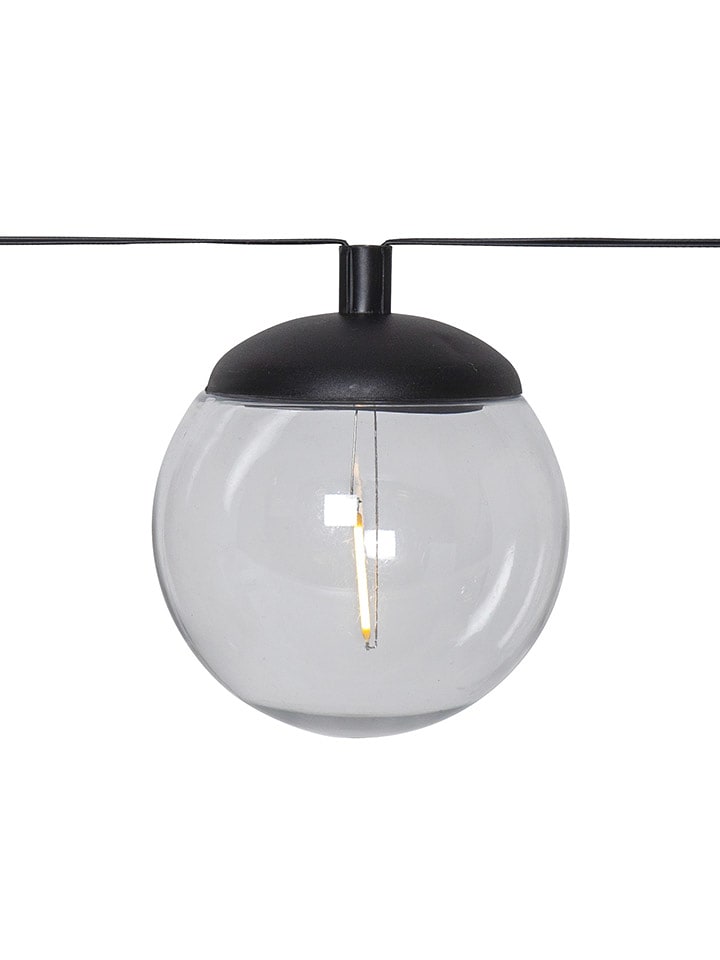 STAR Trading LED-Solar-Lichterkette "Globe" in Schwarz - (L)210 cm - onesize