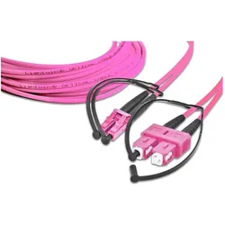2x Lightwin LWL-Patchkabel LC-SC, Multimode, OM4, 1m (1 m), Netzwerkkabel
