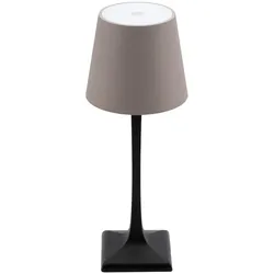 Securit® Kabellose LED-Tischleuchte "Milano" – Schwarz/Taupe – Innen/Außen – Magnetisches Ladekabel inklusive