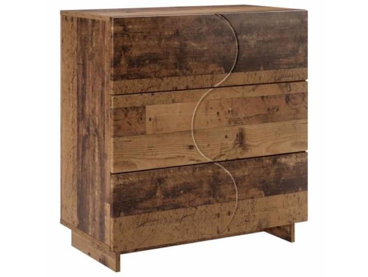 Favemtsl Sideboard Kommode Altholz 70x38x75 cm mit 3 Schubladen Kompakter Mehrzweckschrank mit robuster Deckplatte für Flur, Essbereich und Wohnzimmer, schafft strukturierte Ordnung.